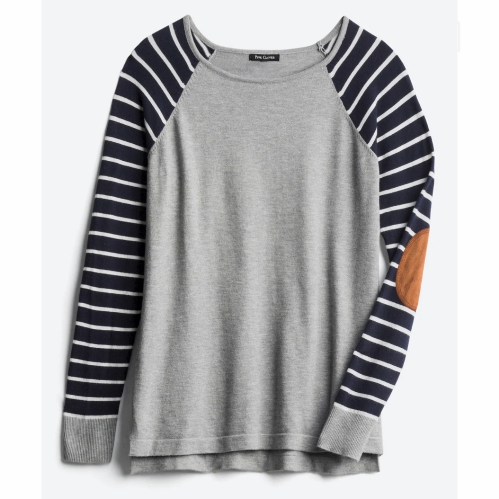 Pink Clover - Jayden Elbow Patch Sweater